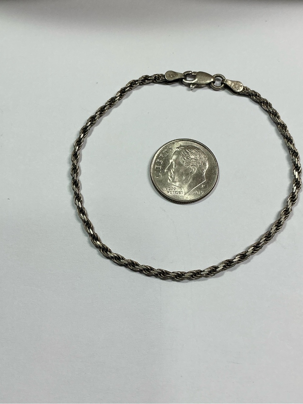 Sterling Silver Rope Chain Bracelet - Silver - Picture 3 of 5